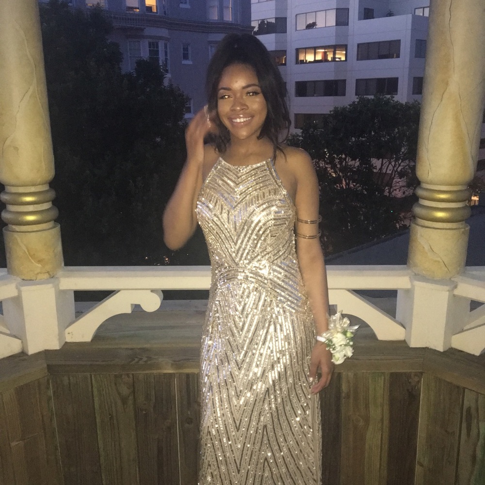 aidan mattox gold cocktail dress | Dresses | Designer Aidan Mattox Light Embellished NA-01.06.25AM